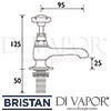 Bristan 1901 Basin Taps Dimensions